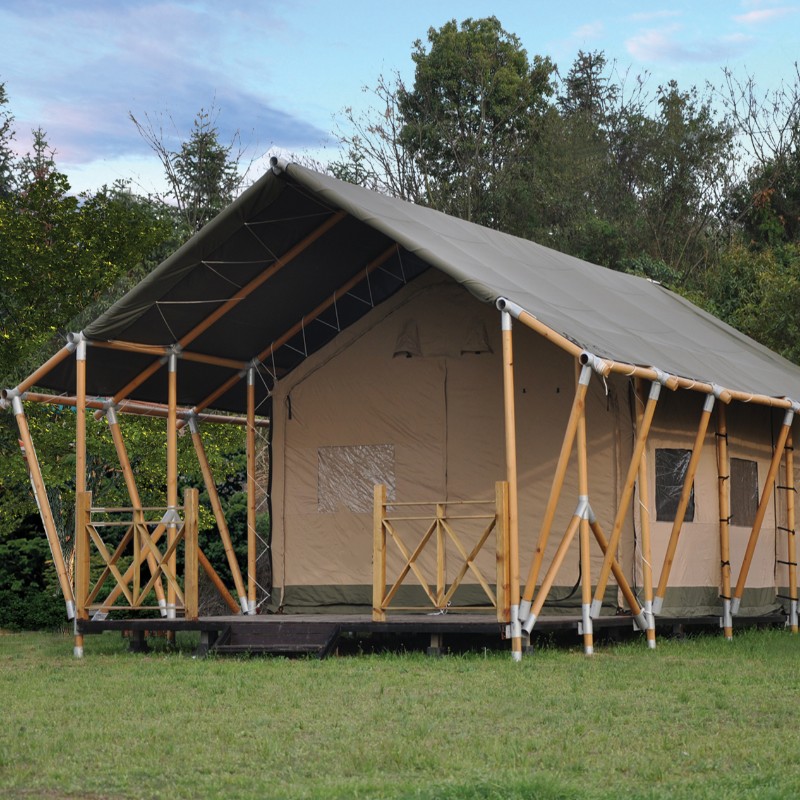 Fábrica de Venda a Quente Preço à Prova de água PVC e Canvas Luxury Safari Tenda de Glamping para o acampamento